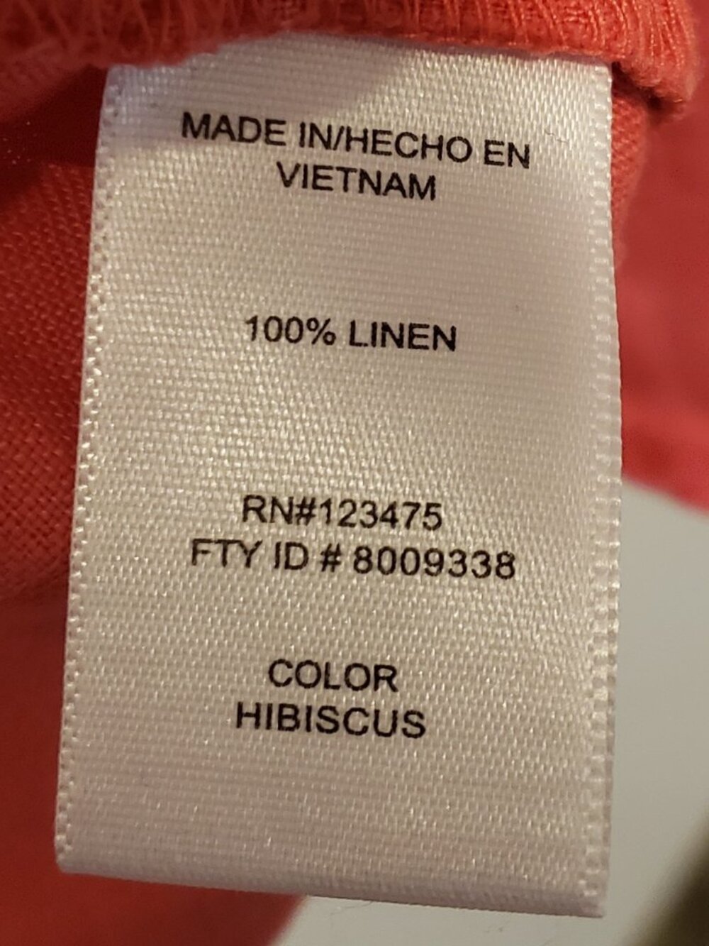 Adrienne Vittadini hibiscus 100% Linen Pintuck Notch Neck Tank top XS - Picture 4 of 4